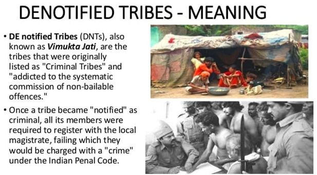 State of denotified tribes